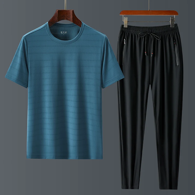 

Casual Suit Men's Summer Thin Short-SleevedTT-shirt Trendy with Handsome Sports Set