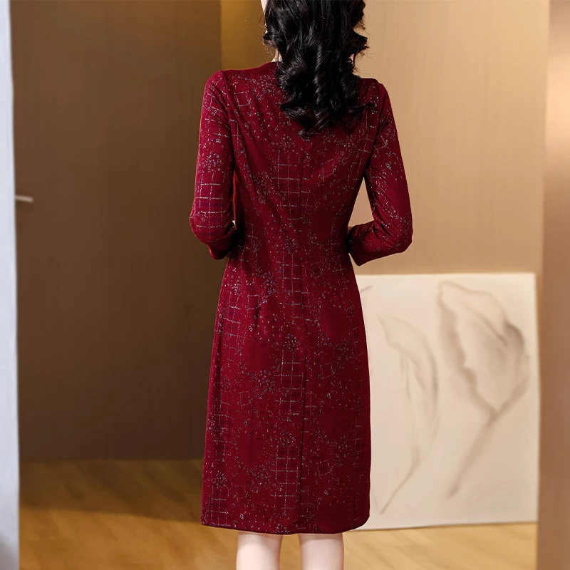 Корейское роскошное универсальное нижнее платье женское осеннее мини-платье в