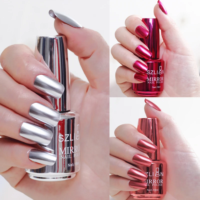 

Зеркальный металлический лак для ногтей, 18 мл