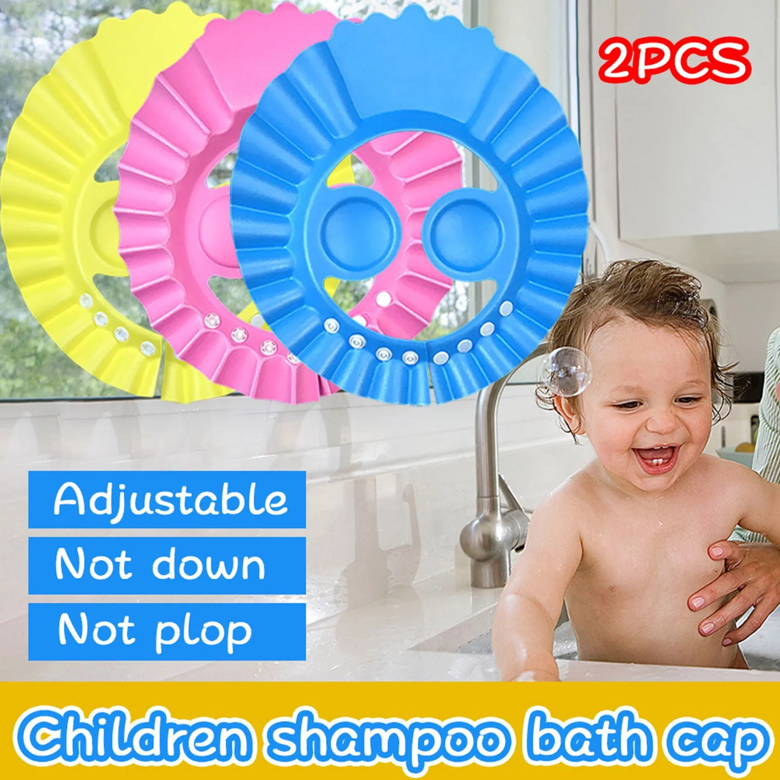 

2 шт., Защитная мягкая шапка для ванной и шампуня