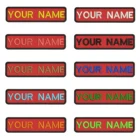 Бейдж с вышивкой на красном фоне, 10 х2, 5 см