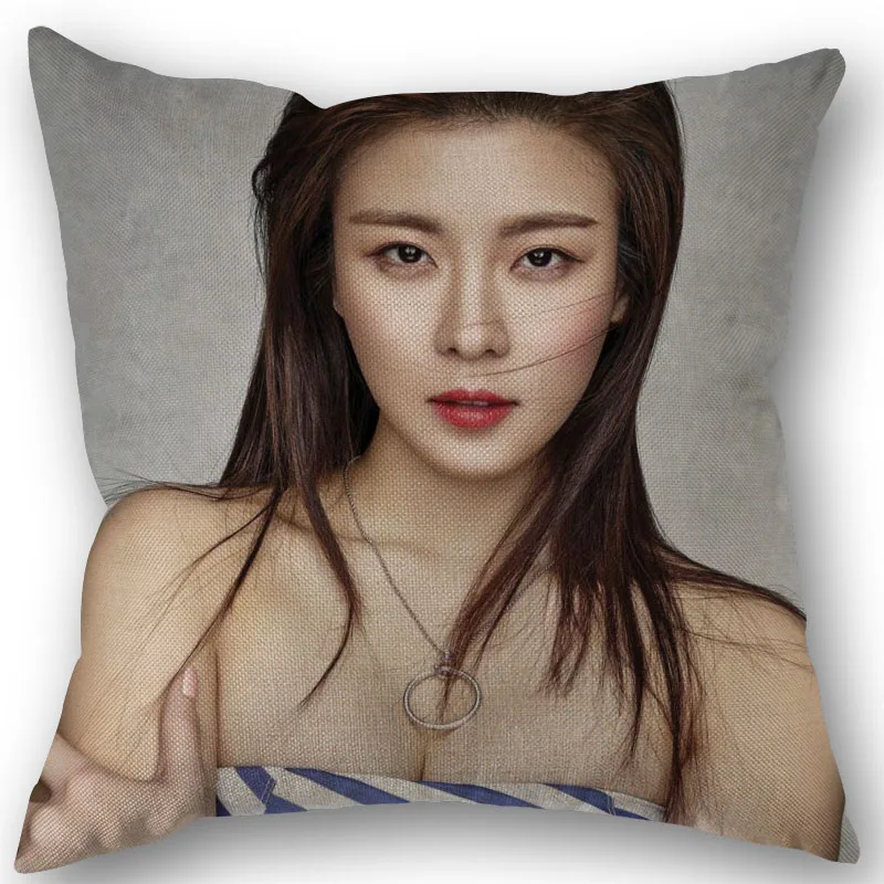 

Custom Square Pillowcase Ha Ji Won Actor Cotton Linen Pillow Cover Zippered 45x45cm One Sides DIY Gift Office,Home,Outdoor