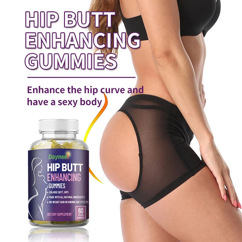 

60 Pills Apple Cider Vinegar Gummy Lifting Firming Butt Enlargement Vitamin Fruit Flavor Female Slimming Butt Lifting Gummy