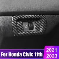 for honda civic 11th gen 2021 2022 2023 abs plastic carbon fiber car headlight adjustment button trim cover accessories