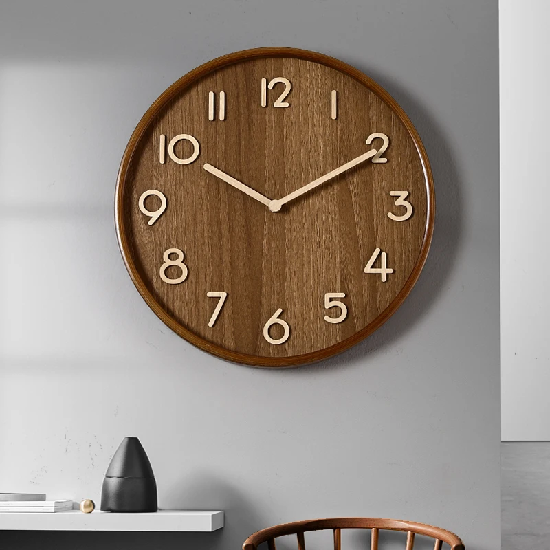 

Digital Large Wall Clock Wood Original Silent Wall Sticker Decoration Mechanical Clocks Large Reloj De Pared Room Decorations