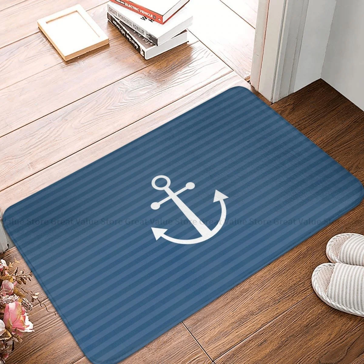 

Nautical Anchor Bathroom Mat Harajuku Doormat Kitchen Carpet Entrance Door Rug Home Decor