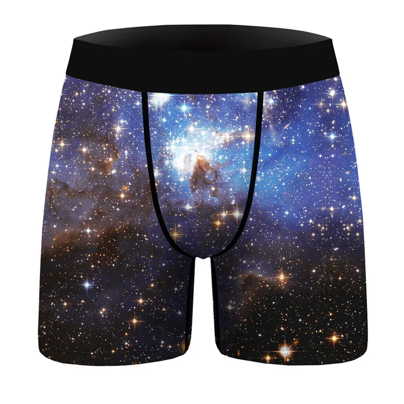 Мужские забавные боксеры трусы 3D космический Галактический принт новинка