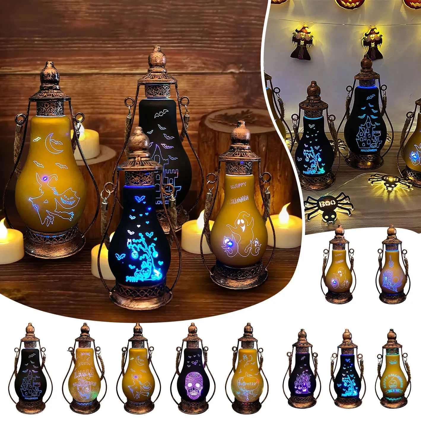 

Детские очки, светодиодсветодиодный винтажные светильник ильники на батарейках, подвесные светильники в античном стиле для черных светиль...