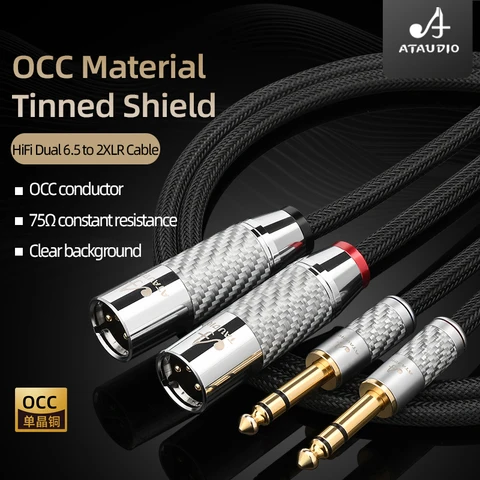 Высококачественный аудиокабель OCC от 6,5 мм до XLR «папа-мама» для усилителя динамика-микшера 6,5 мм штекер микрофонный аудиокабель