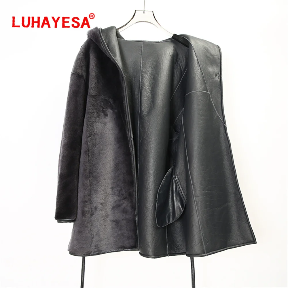 Женская одежда из овечьей овчины с турецкой мериносом 2024 тонкая женская