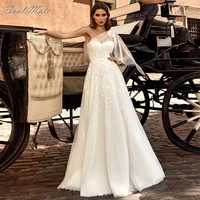 elegant sweetheart a line lace wedding dresses for women backless beach bride dress sweep train bridal gown vestidos de novia