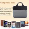 Universal Holy Bible Bag for Bible Study Protector Canvas Handbag Bible Protective Case Cover for Christmas Church Prayer 4