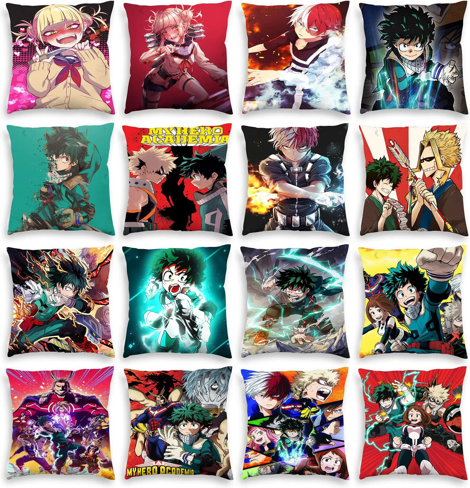 

45x45cm My Hero Pillowcase Printed Pillow Cover Anime Grils Home Decorative Pillowcase Customize Gift Wedding Decor Party Gift