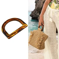 new d shape round resin bag handle luxury handcrafted wristband handbag purse frame diy bags accessories fashion bag handles