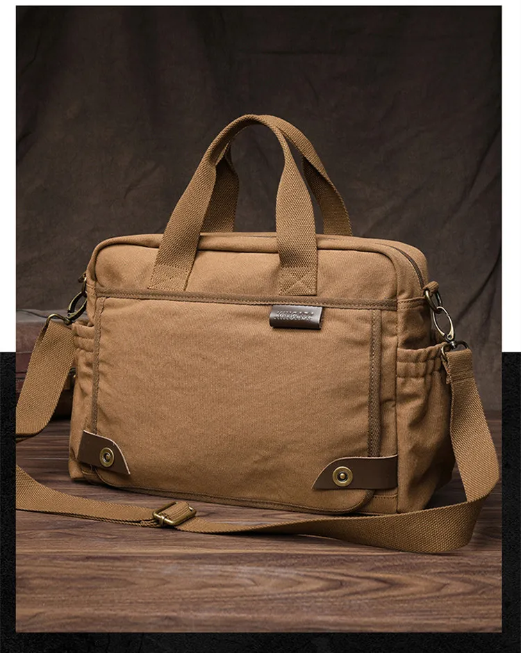 

Men's Bags Casual Shoulder Bags Business Portable Messenger Bag Multifunctional Backpack Canvas Computer Briefcase