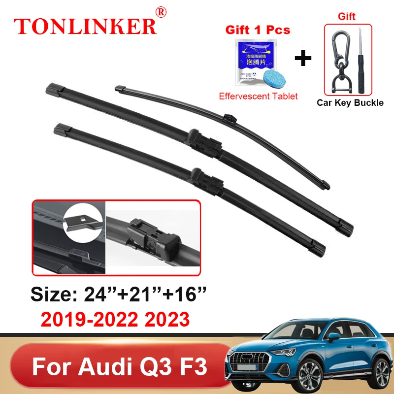 

Автомобильные щетки стеклоочистителя TONLINKER для Audi Q3 8U 2011-19 Q3 F3 2019-2023, автомобильные аксессуары, щетки стеклоочистителя переднего и заднего стекла