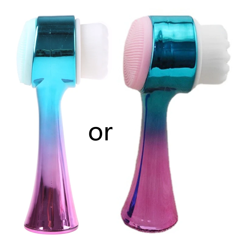 

Double-sided Facial Cleaning Brush Scrubber Silicone Manual Face Wash Brushes