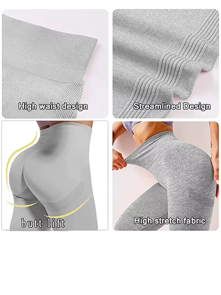 Seamless Workout Leggings High Waist Push Up Leggings Ladies Sexy Gym Legging Fashion Black Sports Leggings
