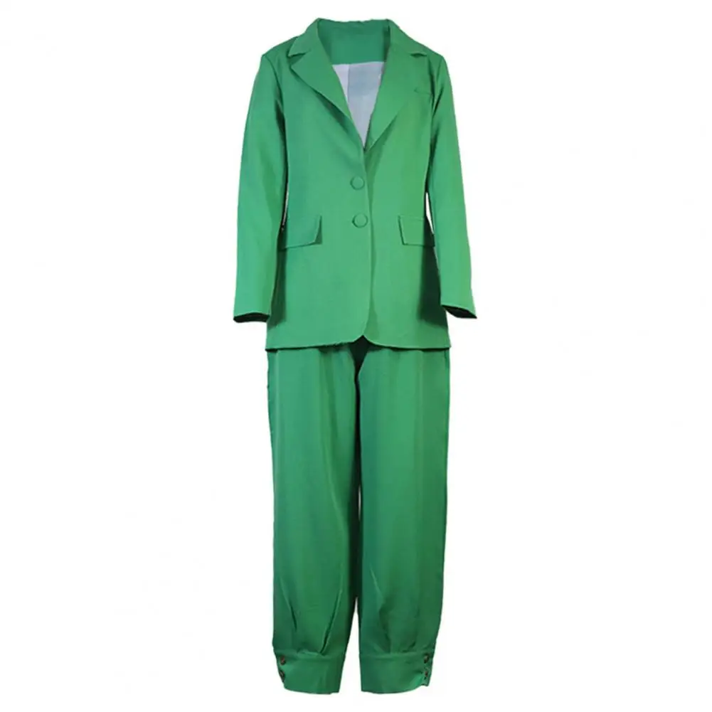 

2 Pcs/Set Coat Trousers Suit Trendy Soft Long Sleeves for Shopping Jacket Pants Suit Women Business Suit