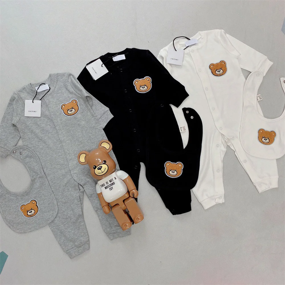 

Luxury Designer Brand Baby Rompers Spring Newborn Clothes for Girls Boys Long Sleeve Ropa Bebe Jumpsuit Clothing Boy Kids Outfit