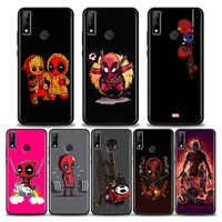 phone case for huawei y6 y7 y9 2019 y5p y6p y8s y8p y9a y7a mate 10 20 40 pro rs case silicon cover marvel deadpool cute cartoon
