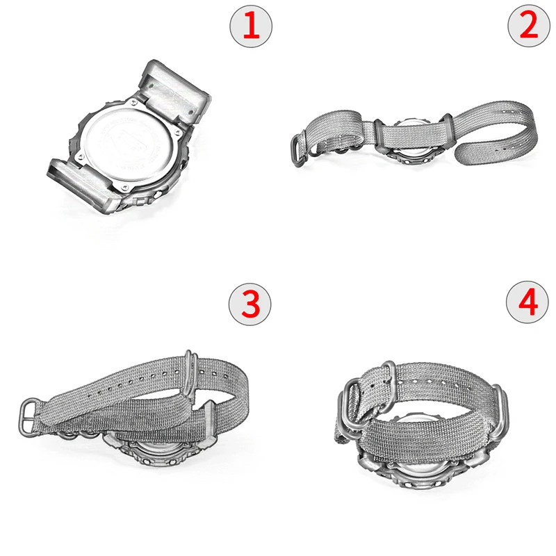 Conversion Nylon Strap Adapter Kit Suitable for Casio G-Shock GA100 GD120 DW6900 DW5600 GW9400 GL-7200 Men's Woven Watch Band