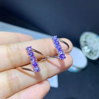high jewelry 100 natural tanzanite rings gem girls rings support test carry certificate