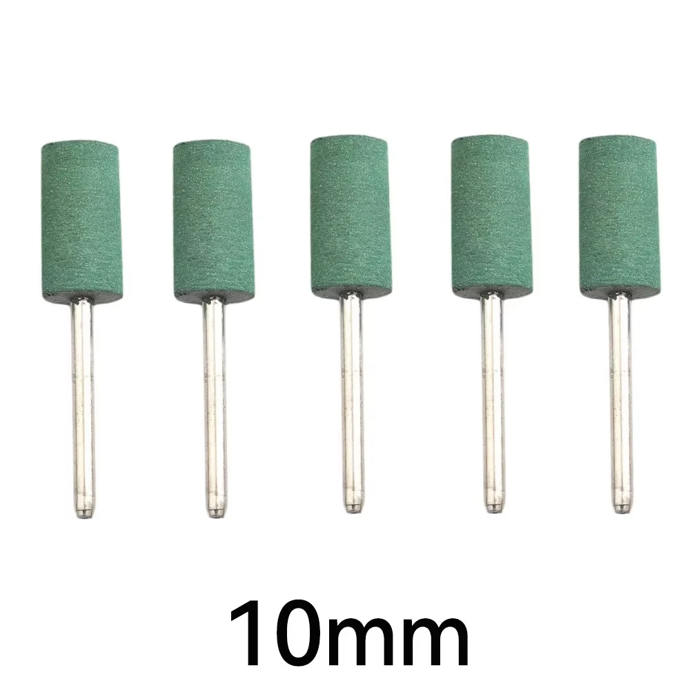 5/10 шт. резиновая абразивная шлифовальная головка с хвостовиком 3 мм для полировки металла, вращающиеся инструменты Dremel 3 мм/4/ мм5 мм/6 мм/8 мм/10 мм/12 мм