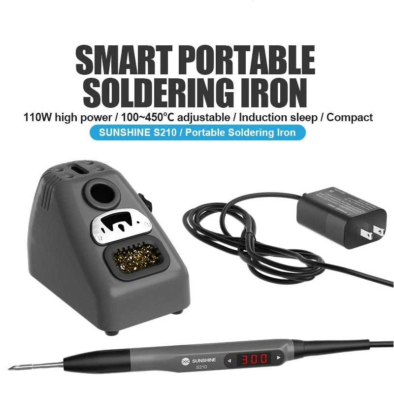 S210 110W high power Smart Portable Soldering Iron adjustable Universal for JBC C210 series T210 soldering iron tips
