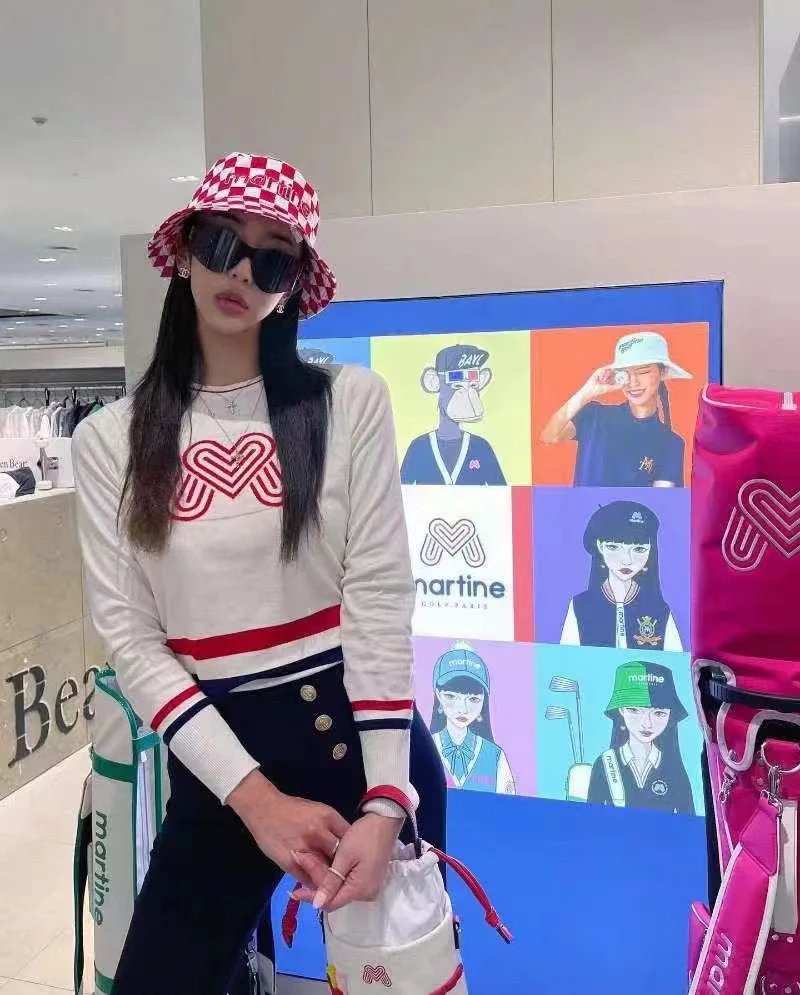 New Models for 2022 Women's Golf Knit Shirts Autumn/Winter Knit Long Sleeves Outdoor sports casual dress top