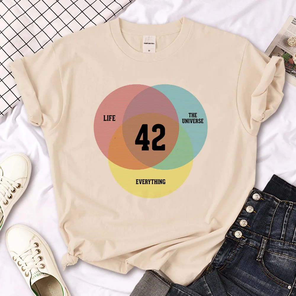 

Venn Diagram Life the Universe Everything Tee women Y2K Tee female graphic clothing