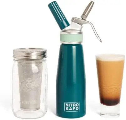 

Culinary Objects (ICO) NITRO KAFO 1L Nitro Coffee Maker, Aluminum Nitro Cold Brew Coffee Maker with Special Nitro Diffuser Nozzl