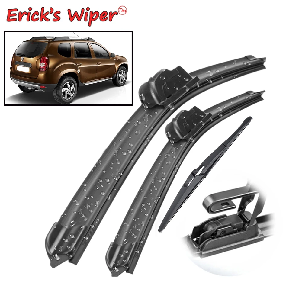 

Комплект передних и задних щеток стеклоочистителя Erick's Wiper для Dacia Renault Duster MK1 Рено Дастер 2009 - 2013 лобовое стекло 20 дюймов + 20 дюймов + 12 дюймов