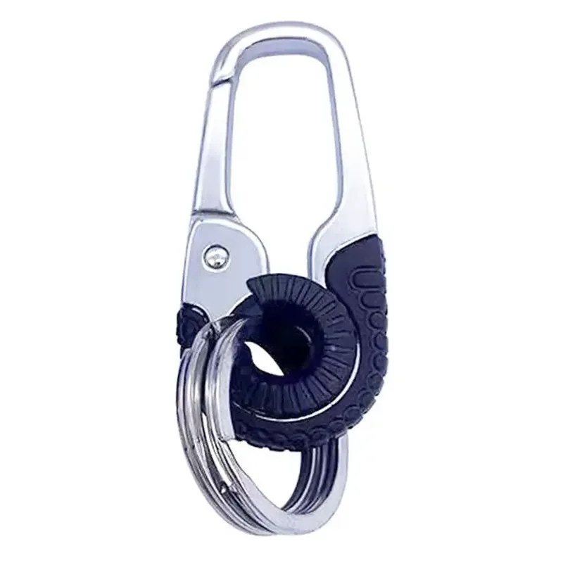 

Новый автомобильный брелок из нержавеющей стали, крючок, высокое качество, уличный карабин, инструмент для скалолазания, двойное кольцо, брелок для ключей для рыбалки, салон автомобиля