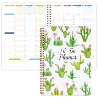 daily weekly planner agenda notebook undated habit tracker goals journal time schedule appointment book spiral to do list diary