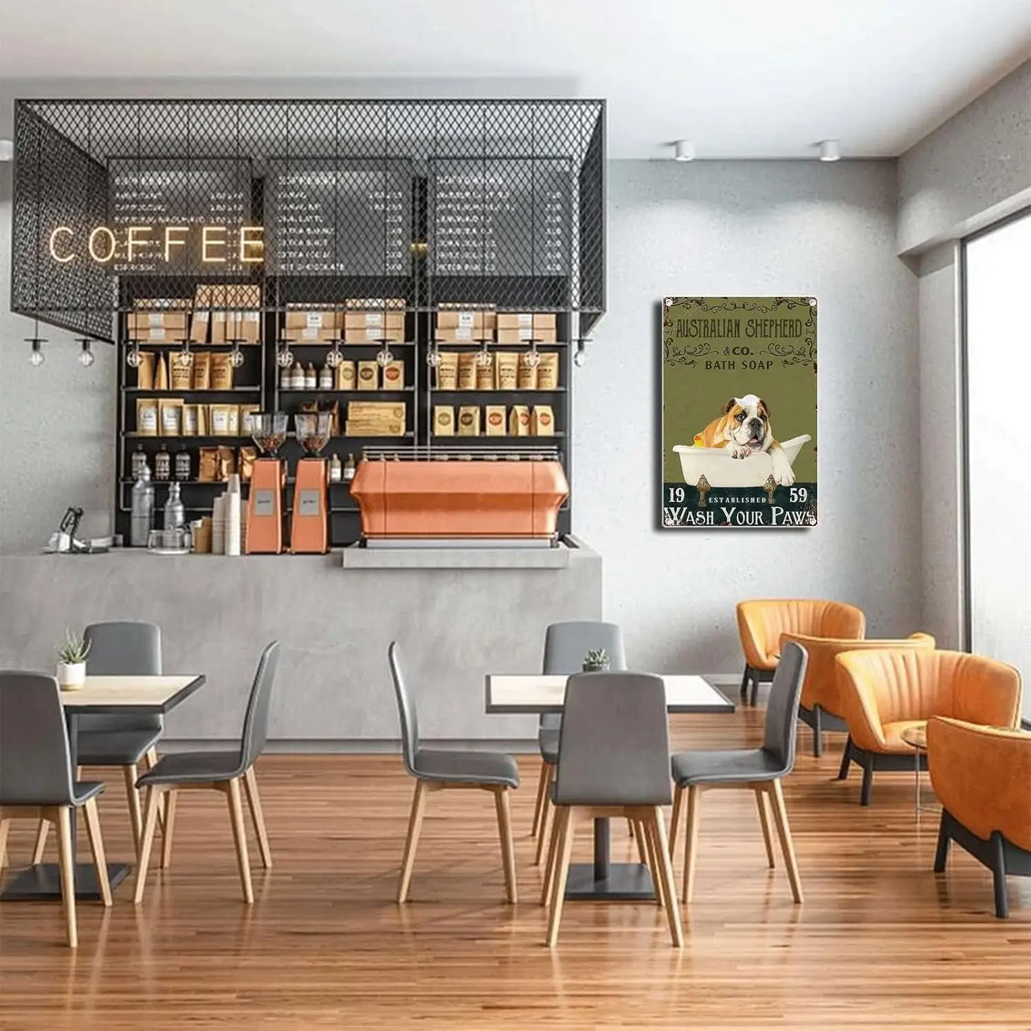 Tn Sgn ustrln Sheph Co Bth Sop Wsh Your Hnds Funny Dog Bthroom Tolet Wll Decor nml Lover Vntge Metl Home Office Clssro