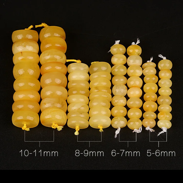 

100% Natural Amber Spacer Beads For Jewelry Making Diy Bracelet Beaded Necklace Charms Old Baltic Ambers Disc Bead Accessories
