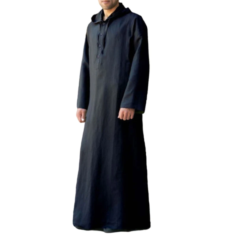 

Muslim Robe Comfortable Muslim Male Shirt Loose Long Sleeve Muslim Clothing Abaya Middle East Jubba Thobe Men Kaftan