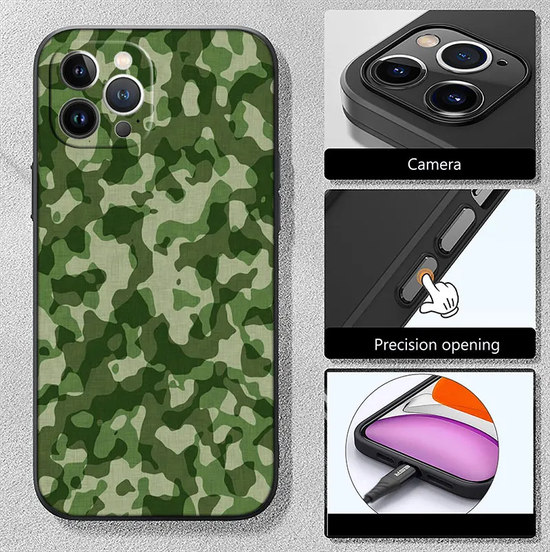 Fashion Camouflage Phone Case for OPPO F3 F5 F7 F9 F11 F17 F19 Pro Plus A9 A54S A57 A95 A94 A93 A74