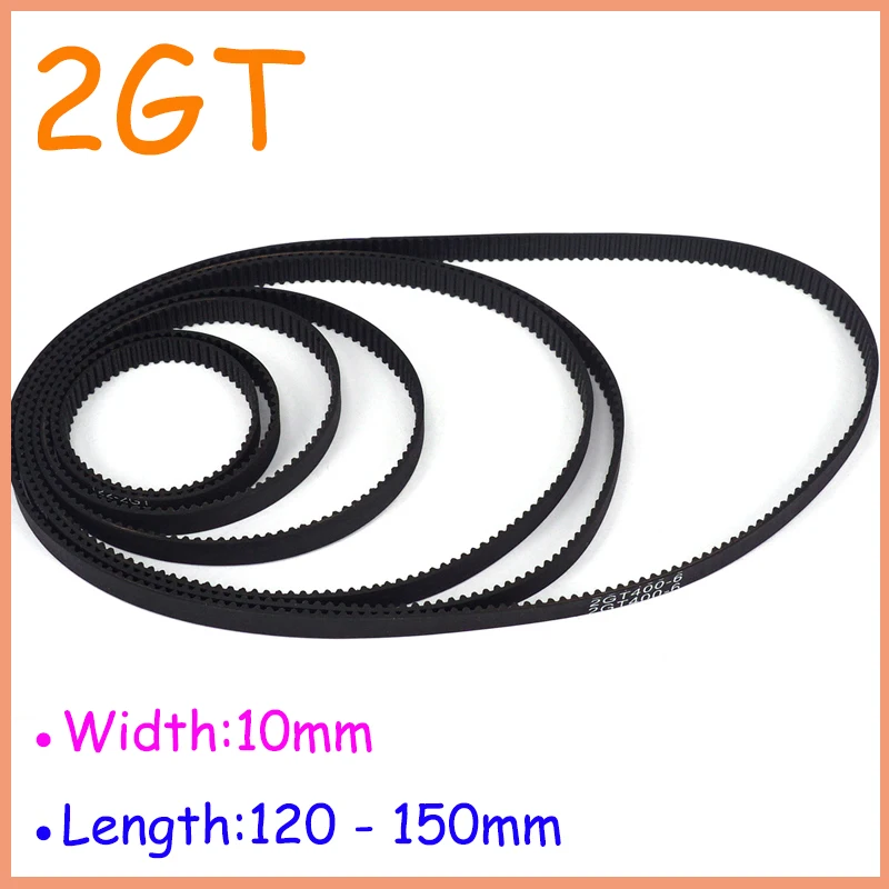 

Width 10mm 2GT Rubber Closed Loop Timing Belt Length 120 124 126 130 132 134 136 142 144 146 150mm Synchronous Belt Pitch 2mm
