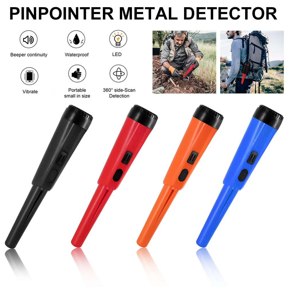 

Handheld Metal Detector Positioning Rod Detector With LED Flashlignt and Scraping Blade Waterproof High Accuracy Gold Finder