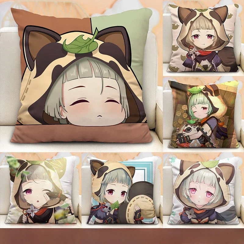 Наволочка Genshin Impact в стиле аниме для подушек Kawaii Sayu наволочка домашнего декора
