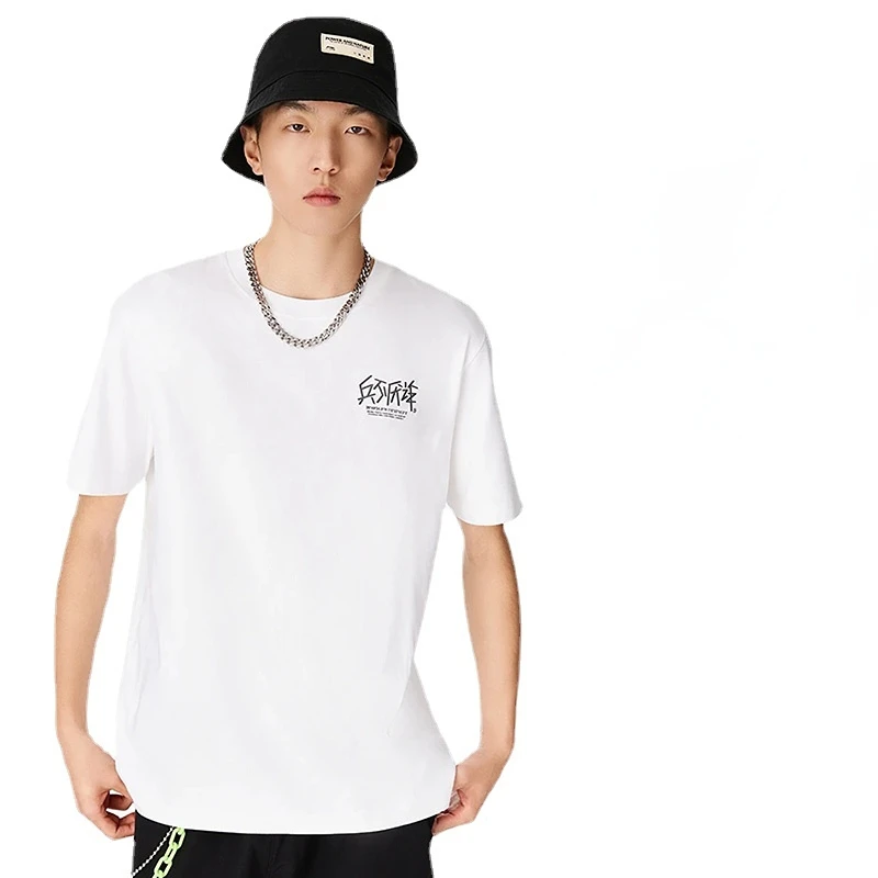 

Футболка мужская летняя из чистого хлопка, с коротким рукавом и круглым вырезом