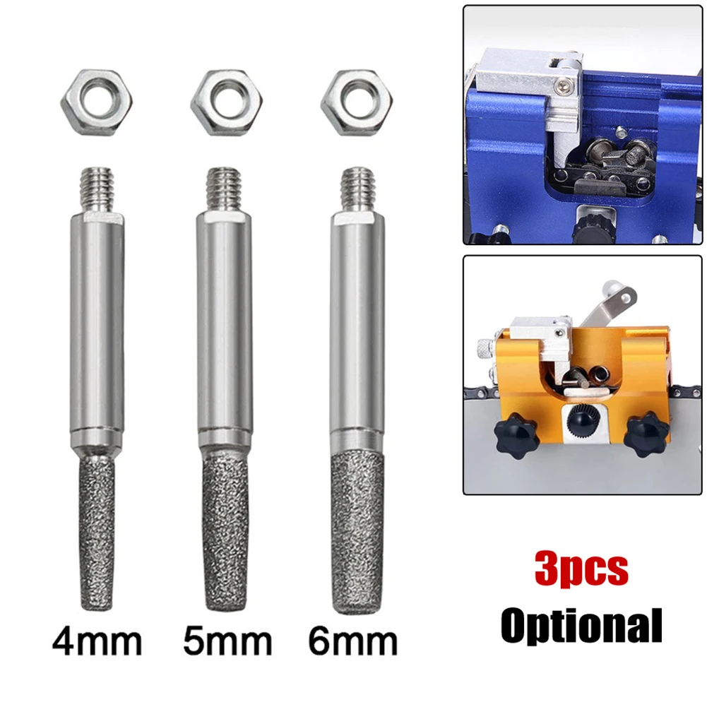 

Chainsaw Teeth Sharpener Grinding Head Diamond Coated Cylindrical Burr 4/5/6mm Chainsaw Sharpener Stone Carving Grinding Tool