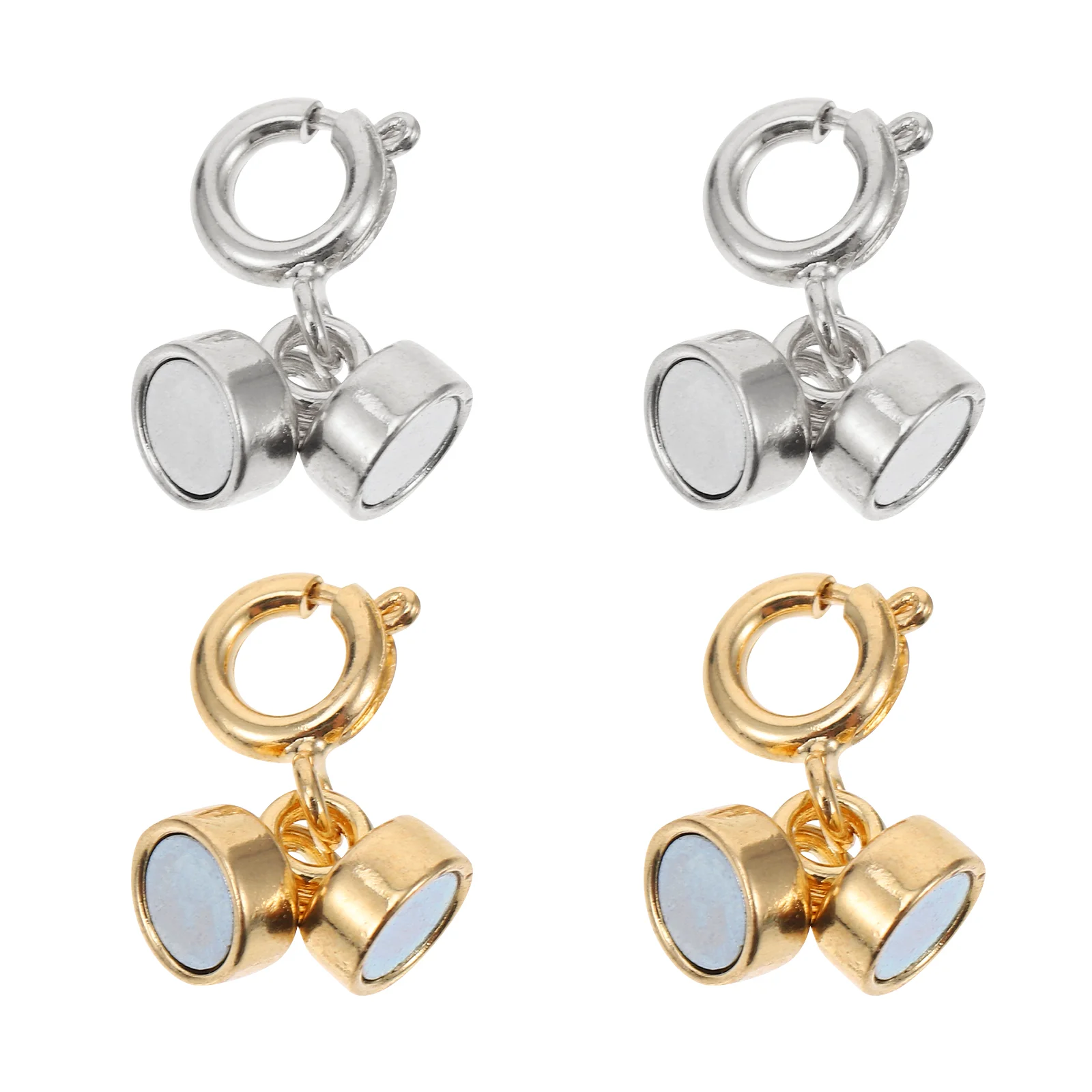 

4 Pcs Magnetic Jewelry Clasps Switch Buckle DIY Necklace Connectors Connection Bracelet Buckles
