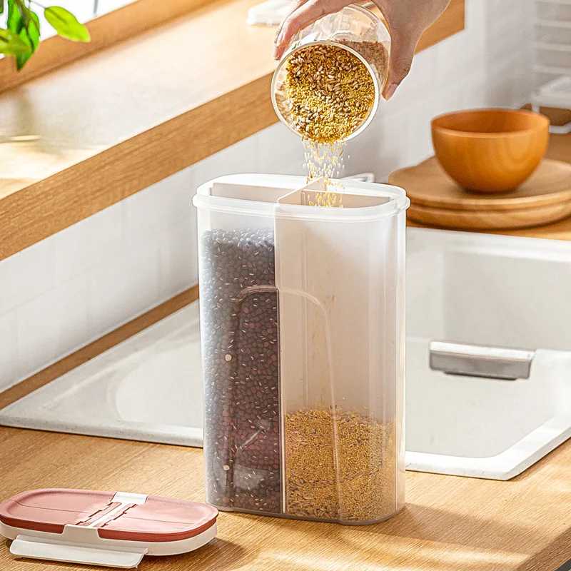 

Sealed Food Storage Tanks Insect-Proof Rice Bucket Snacks Noodles Fresh-Keeping Box Grains Pasta Organizer Transparent Cans