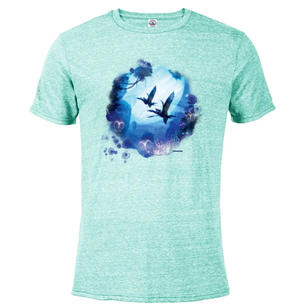 

The Way of Water Banshee ’vi Night Flight - Short Sleeve Blended T-Shirt for Adults - Customized-Celadon Snow Heather