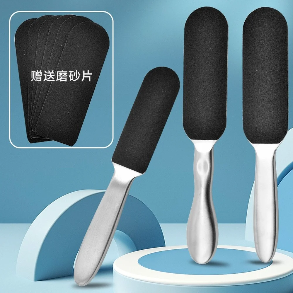 

11pcs/Set Pedicure Feet Care Metal Handle Foot and Coarse of Fine and Refill Files Grit Sanding Grit Cloth Rasp