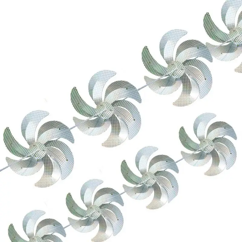 

Сверкающие колесики, 8 шт., серебряный флуоресцентный Спиннер, 10 м, ветряные Спиннеры и колесики для двора, сада, патио