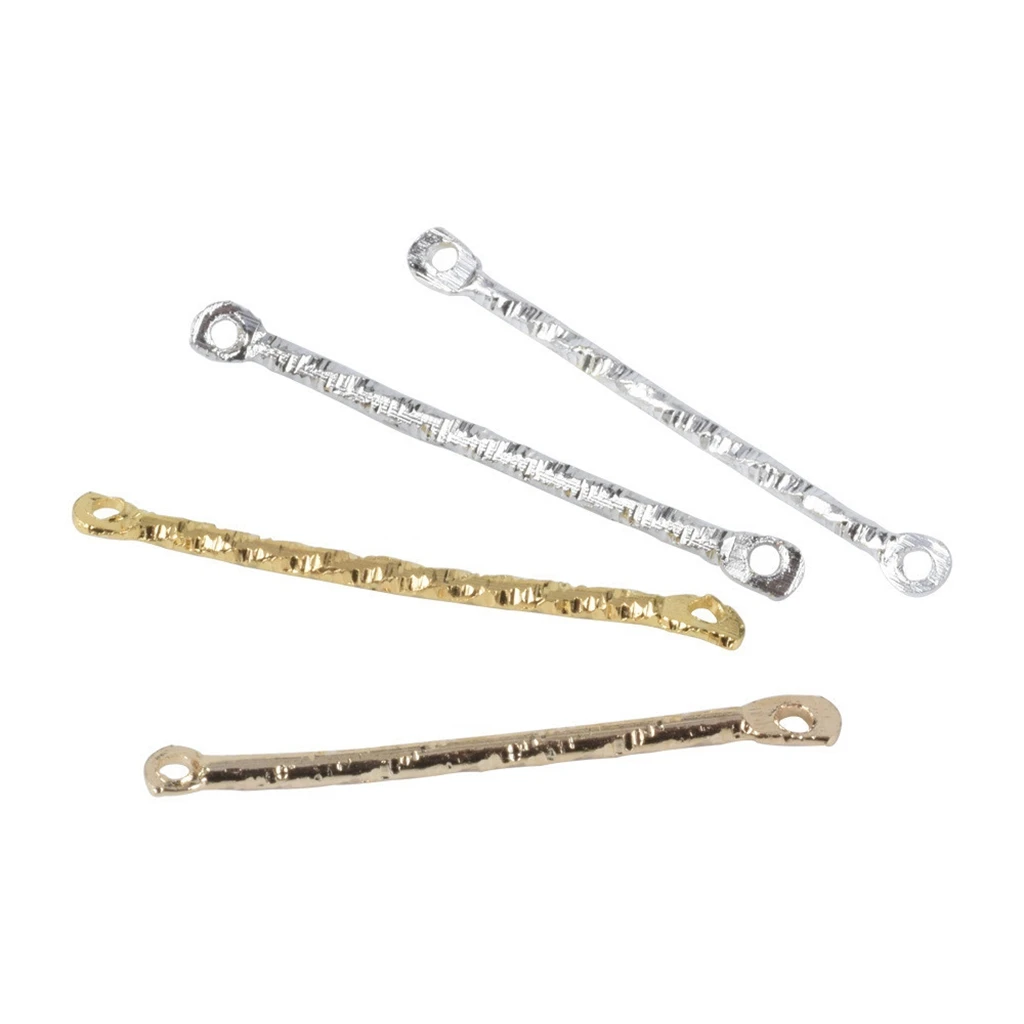 

50Pcs/lot 15-30mm Double Eye Spiral Connector Headpins Embossing Thread Beading Head Pins For Jewelry Making Supplies